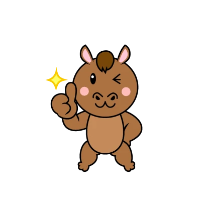 いいねする馬キャラのイラスト