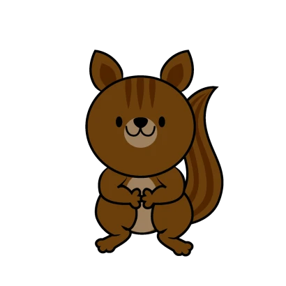 かわいいリスのイラスト