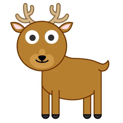 鹿キャラクターのイラスト
