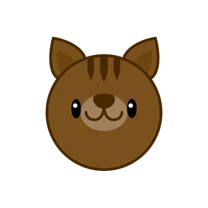 可愛いリスの顔のイラスト