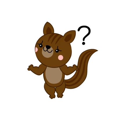 わからないジェスチャーするリスのイラスト