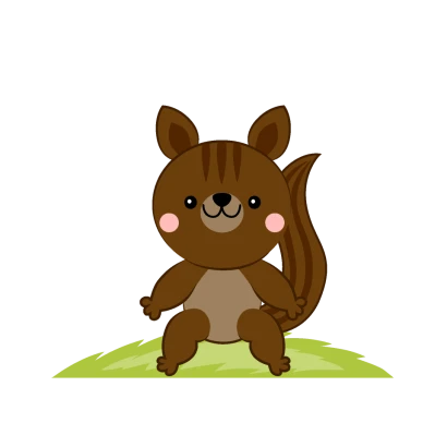 リスキャラクターのイラスト