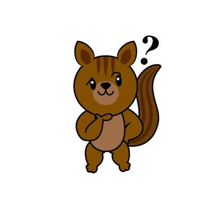 考えるリスキャラのイラスト
