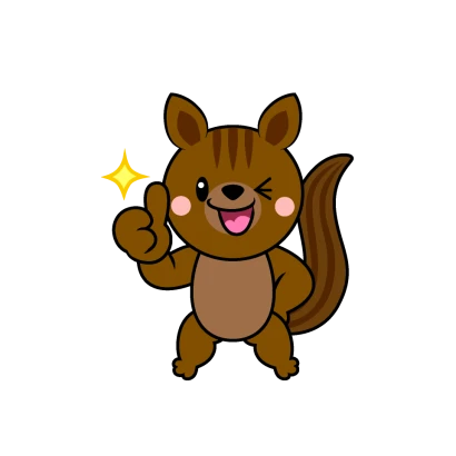 いいねするリスキャラのイラスト