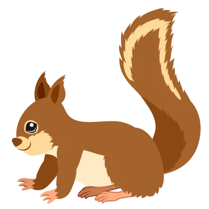歩くリスのイラスト