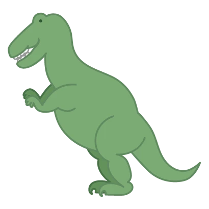 シンプルな可愛いティラノサウルスのイラスト