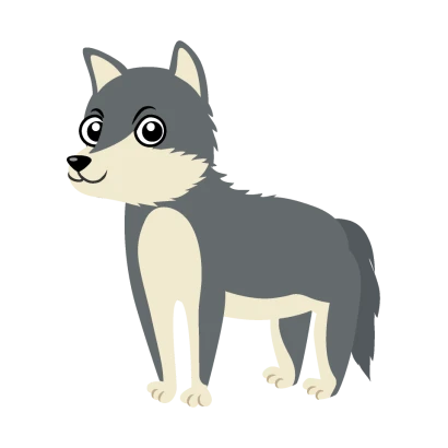 狼キャラのイラスト