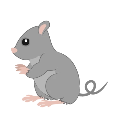 鼠（横）のイラスト