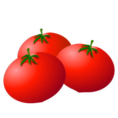 ３個のトマトのイラスト