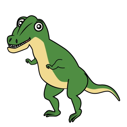 ティラノサウルスキャラのイラスト