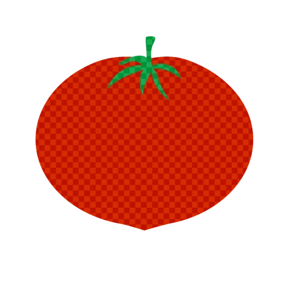 トマト（チェック柄）のイラスト