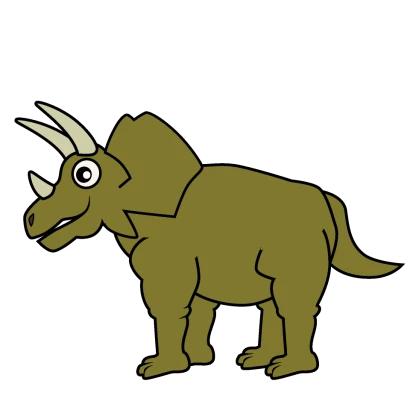 トリケレトプスキャラクターのイラスト