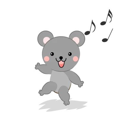 ダンスするネズミのイラスト