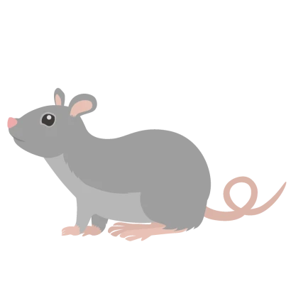 ネズミ（横）のイラスト