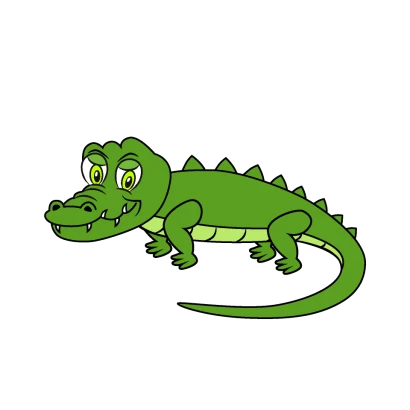 ワニキャラクターのイラスト