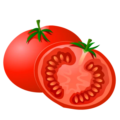 切ったトマトのイラスト
