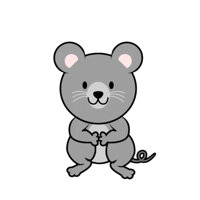 かわいいネズミのイラスト