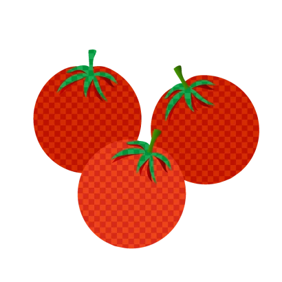 ミニトマト（チェック柄）のイラスト