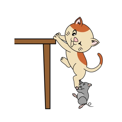 窮鼠猫を噛むのイラスト
