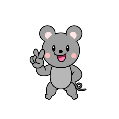 ピースのネズミキャラのイラスト