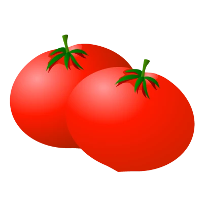 ２個のトマトのイラスト