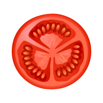 輪切りトマトのイラスト