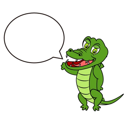 喋るワニのイラスト