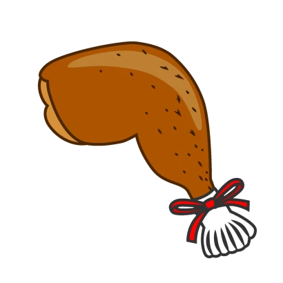 骨つきチキンのイラスト