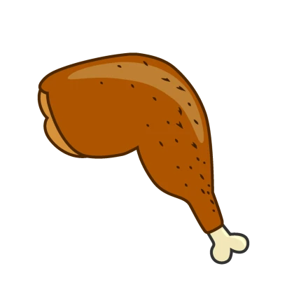骨つき鶏肉のイラスト
