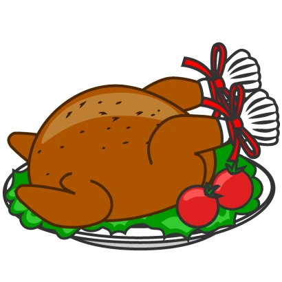 クリスマスチキンのイラスト