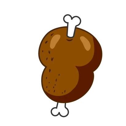 骨つき肉のイラスト