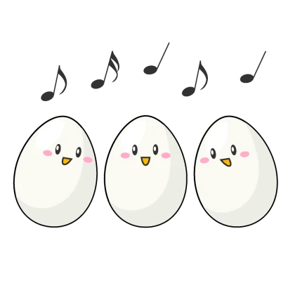 卵の合唱のイラスト