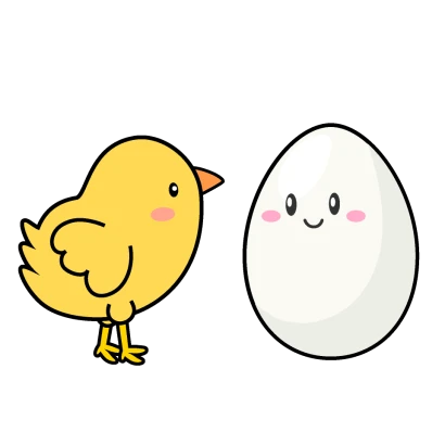 可愛いヒヨコと卵のイラスト