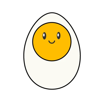 ゆで卵キャラのイラスト