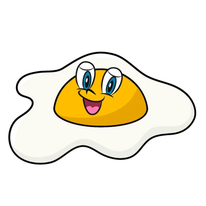 生卵キャラクターのイラスト