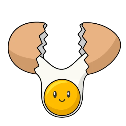 生卵キャラのイラスト