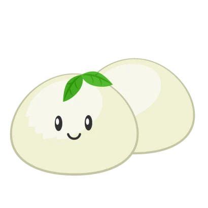 可愛いモッツァレラチーズのイラスト