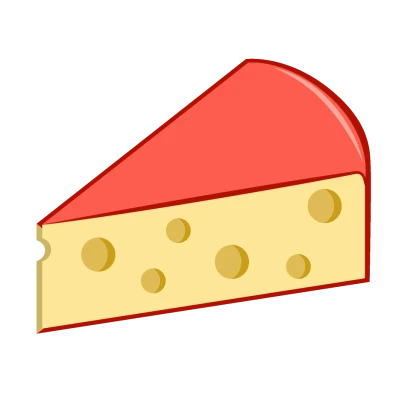 赤いゴーダチーズのイラスト