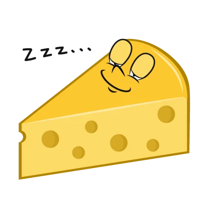 寝るチーズのイラスト