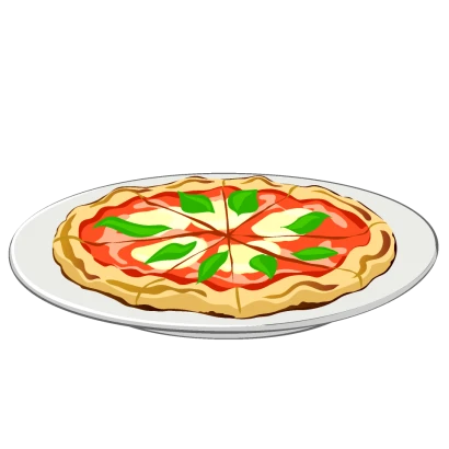 ナポリタンピザのイラスト