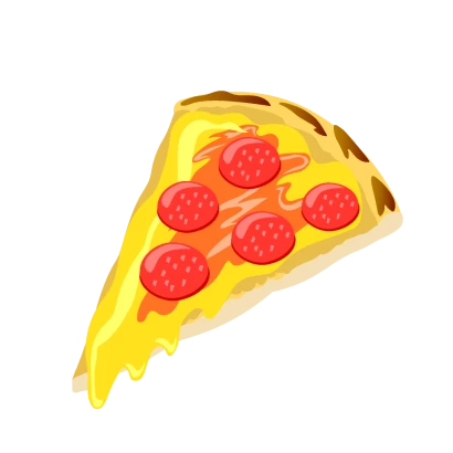 1ピースのピザのイラスト