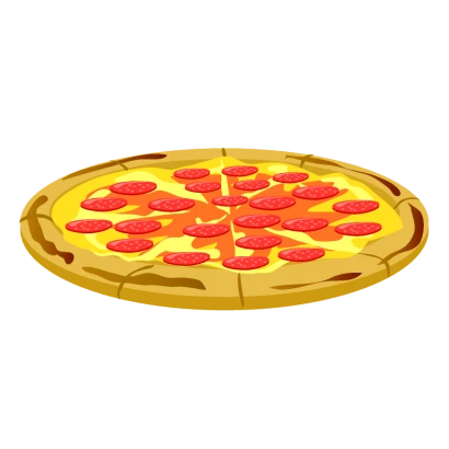 大きなピザのイラスト