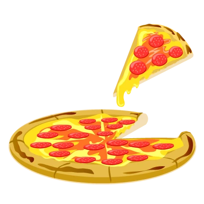 カットしたピザのイラスト