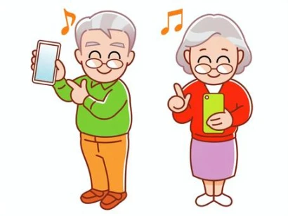 スマホを使いこなす高齢者
