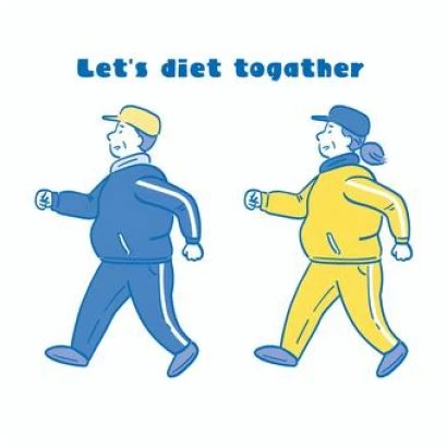 ダイエットを頑張る夫婦_2c