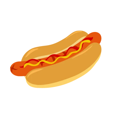 アメリカンホットドックのイラスト