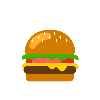 シンプルなハンバーガーのイラスト