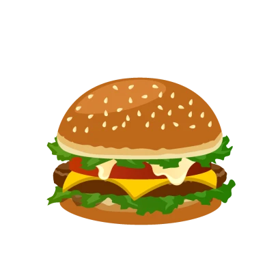 フレッシュハンバーガーのイラスト