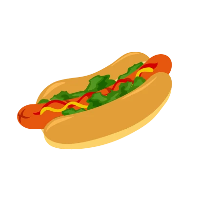 フレッシュホットドッグのイラスト