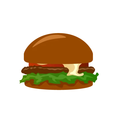 トマトレタスハンバーガーのイラスト